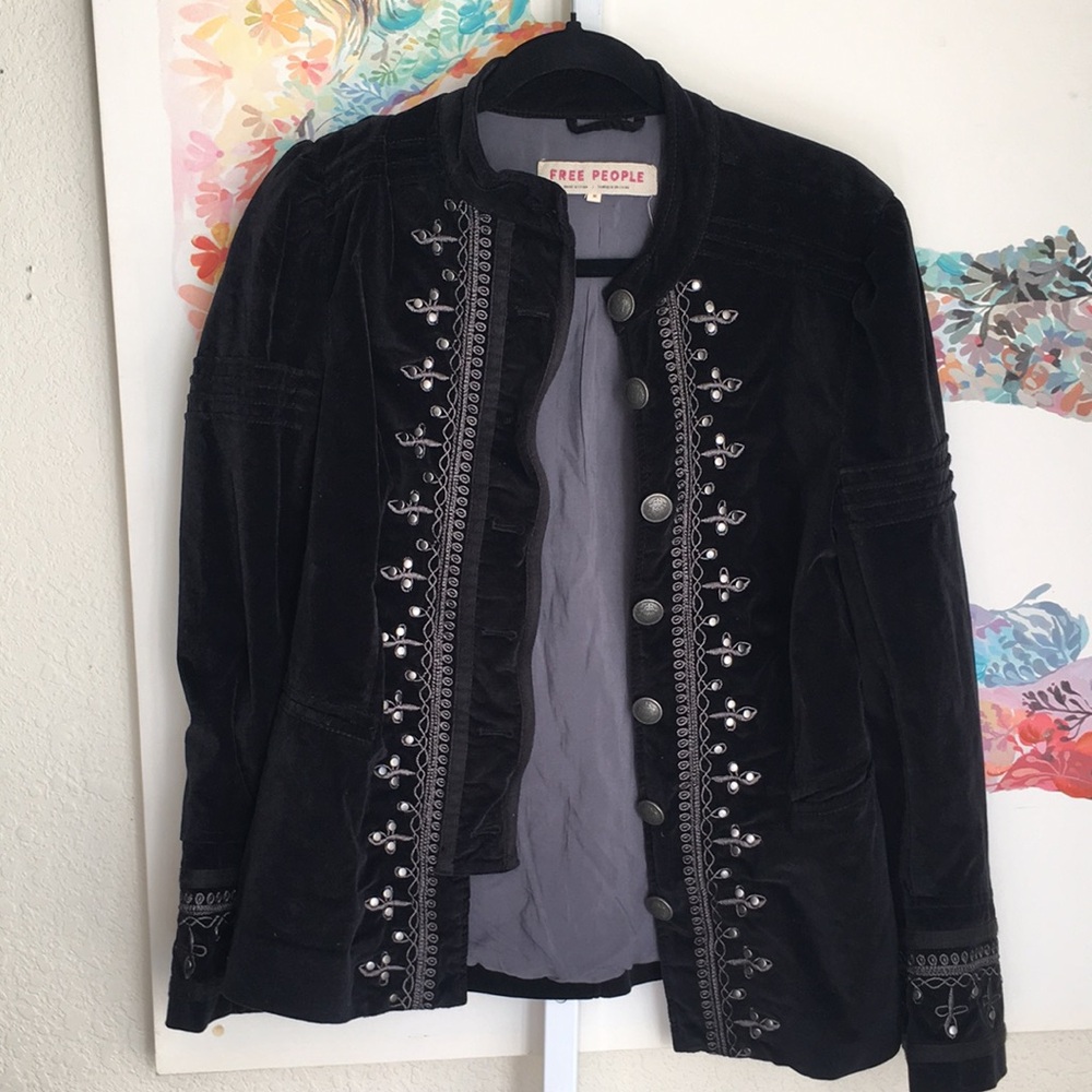 Free People Soft Slate Blue Women's Jacket